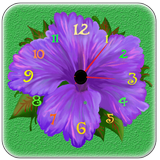 Flower Live  Clock Wallpaper icône