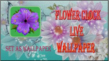Flower Live  Clock Wallpaper plakat