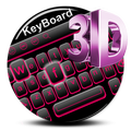 3D Black Keyboard Themes - Black Curved Keyboard