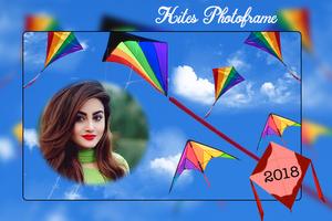 Kites Photo Frame 2018 - Makarsankranti Day Frame الملصق