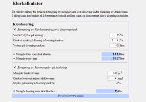 Klorkalkulator screenshot 3