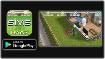 Hack For Sims Freeplay Cheats New Prank! पोस्टर