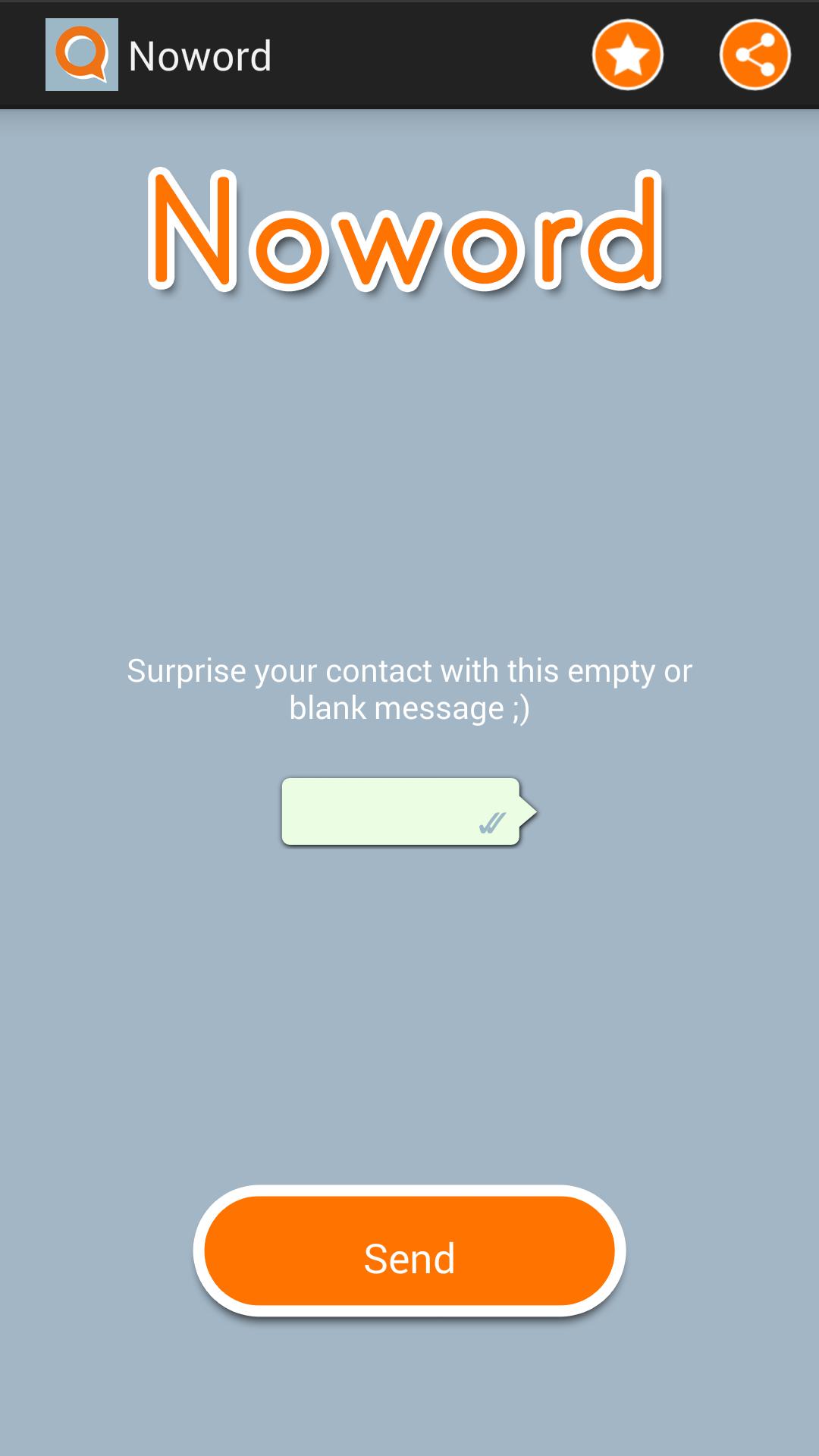 Blank message. Empty message.