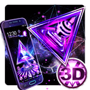 3D Neon Triangle Tech Theme APK