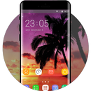 Theme for Nokia Lumia Icon Sunset Beach Wallpaper APK