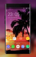 Theme for Nokia Lumia Icon Sunset Beach Wallpaper Affiche