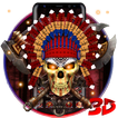 3d Nativ American Skull Theme