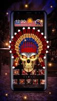 3d Nativ American Skull plakat