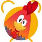 Rooster alarm clock icon