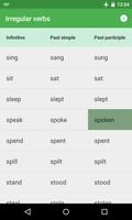 English Irregular Verbs +Speak تصوير الشاشة 1