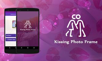 Kissing Photo Frame الملصق