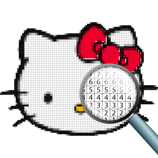 Pixel Art Hello Kitty : Color by Number