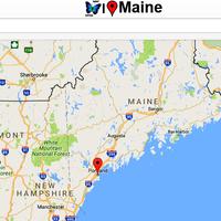 Maine Map Affiche