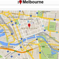 Melbourne Map Affiche