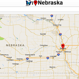 Nebraska Map Zeichen