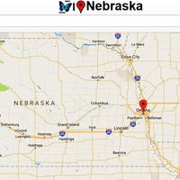 Nebraska Map Affiche
