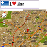 Athens map icône
