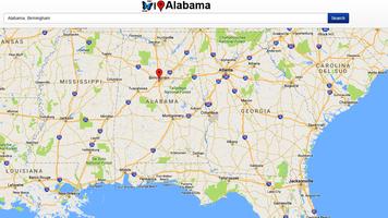 Alabama Map ảnh chụp màn hình 1