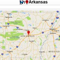 Arkansas Map पोस्टर