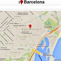 Barcelona Map Affiche