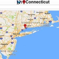 Connecticut Map Affiche