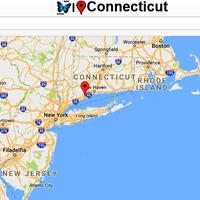 Connecticut Map plakat