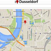 Dusseldorf Map Cartaz