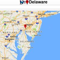 Delaware Map Affiche