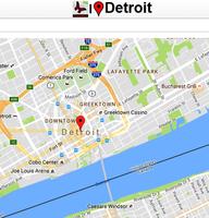 Detroit Map Affiche
