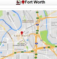 Fort Worth Map Affiche