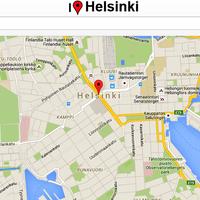 Helsinki Map Cartaz