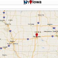 Iowa Map পোস্টার