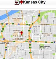 Kansas City Map Affiche
