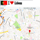 Lisbon map ไอคอน