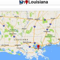 Louisiana Map 포스터