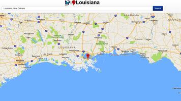 Louisiana Map تصوير الشاشة 1