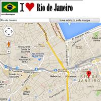 Rio de Janeiro map Affiche
