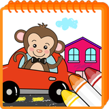 Coloring game - Vehicle land Zeichen