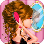 美发沙龙游戏的女孩