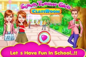 School Teacher Girls Classes پوسٹر