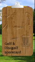 Golf & Discgolf scorecard Free Affiche