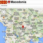 Macedonia map icône