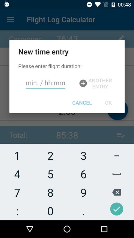 flight log calculator for