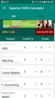 Superior GPA & CGPA Calculator captura de pantalla 1