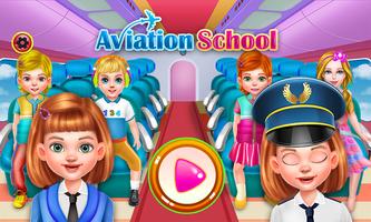 Jogos escolares Aviação Cartaz