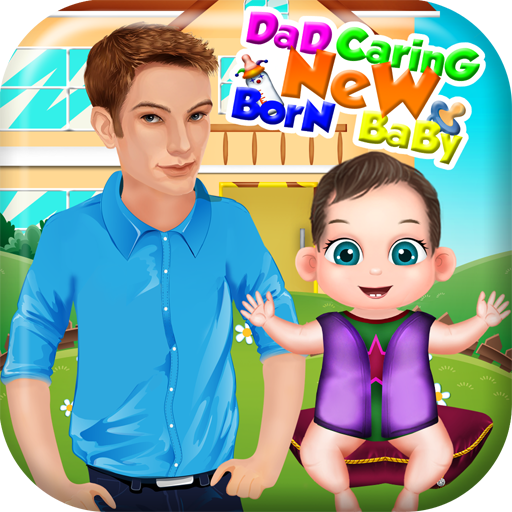 Dad Caring Newborn Baby Games