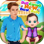 Dad Caring Newborn Baby Games