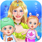 Mermaid Twins Baby Care icon