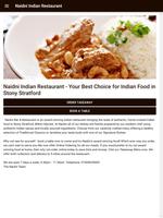 Naidni Indian Restaurant in Stony Stratford capture d'écran 1