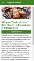 Abington Tandoori capture d'écran 1